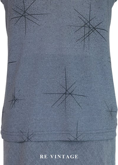 星芒印花垂墜領無袖上衣4