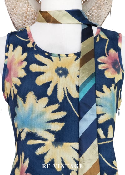 仲夏夜的向日葵 - 摩登大花印花洋裝7