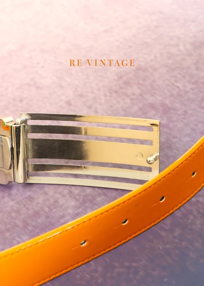 亮橘色造型皮帶8