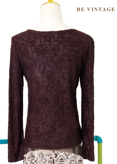 浮花星星巧克力色上衣9