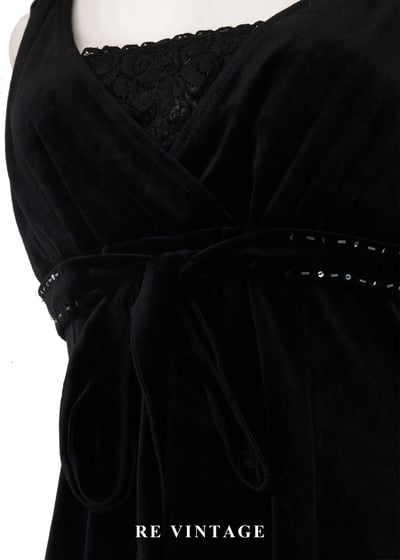 暗黑童話黑絨蕾絲細肩帶洋裝5