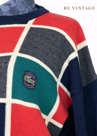 跳格子遊戲針織套頭毛衣12