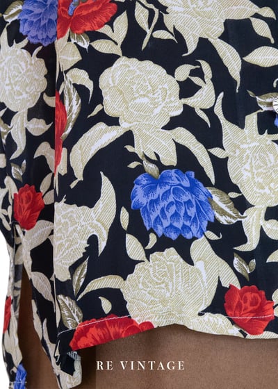 午夜牡丹華麗花火短袖上衣11