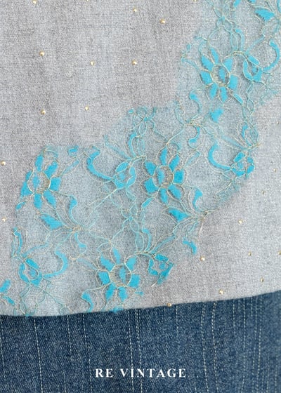 繁花詩篇 - 湖水藍精緻蕾絲背心7