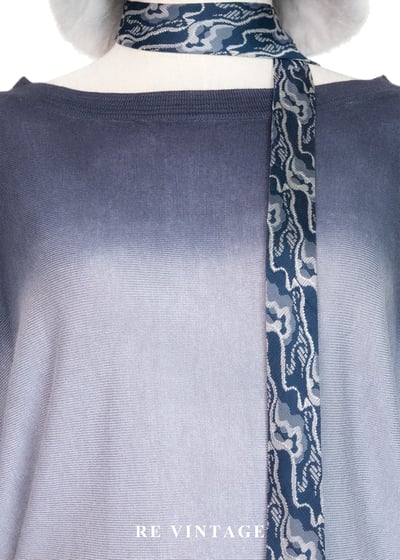 藍墨染漸層雲霧飛鼠袖針織上衣4