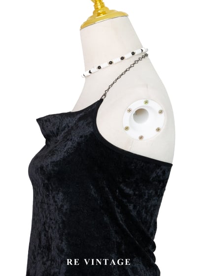 質感單品 - 繞頸絨布露背背心7