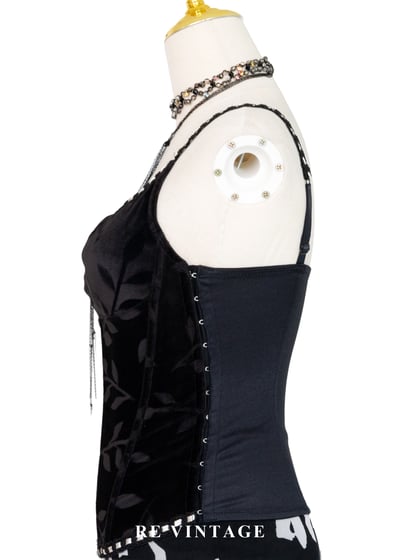 Midnight Petal Corset 黑絨馬甲背心8