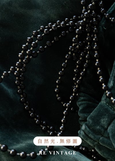 祖母綠精靈女王華麗黑珠細肩帶洋裝15