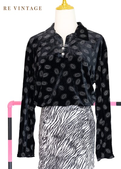 Tennis Fun Day 黑色絨布長袖上衣1