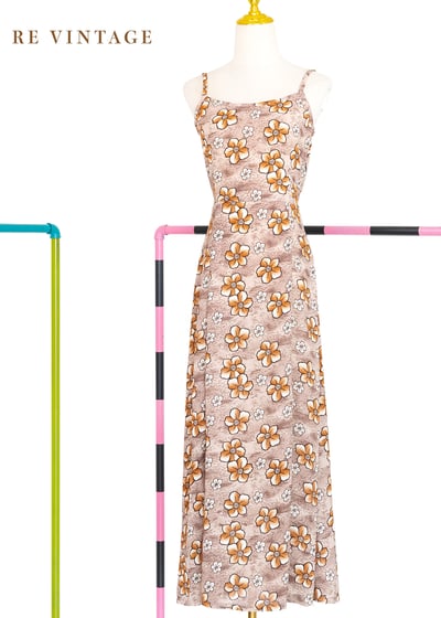 Maple Sugar 色花花們細肩帶長洋裝1