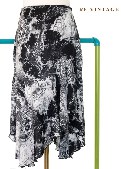 水墨風景微縮景觀中長裙（～25"）7