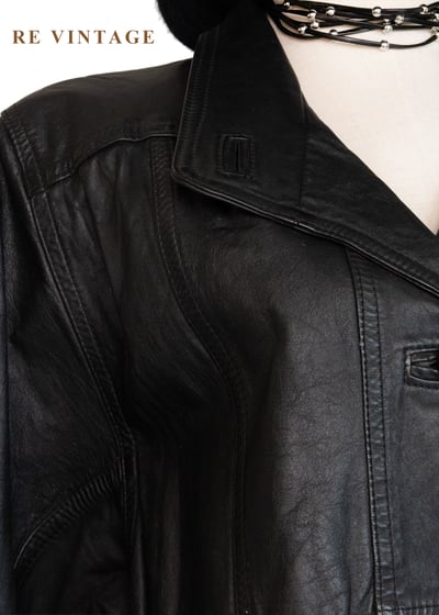 質感單品 - 高冷系大女子主義長版皮外套8