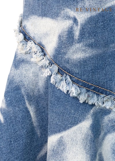 雲染叛逆毛邊牛仔裙（28-29"）6
