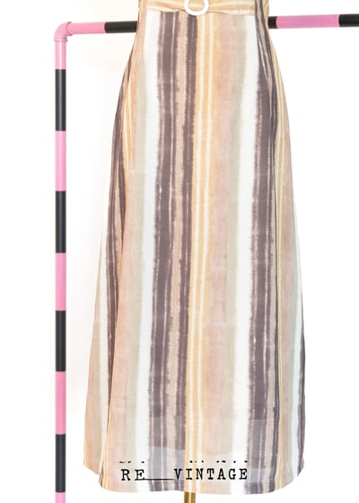 抹茶美拉德線條長洋裝7