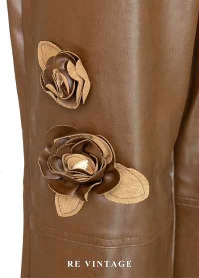 沙漠裡的玫瑰皮革長褲（28”）9