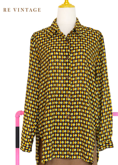 鮮黃小檸檬長袖襯衫1