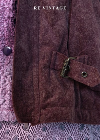 微醺梅洛酒水洗菱格紋夾克外套6