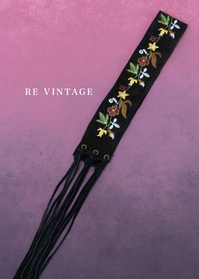 異國花園麂皮流蘇腰帶2