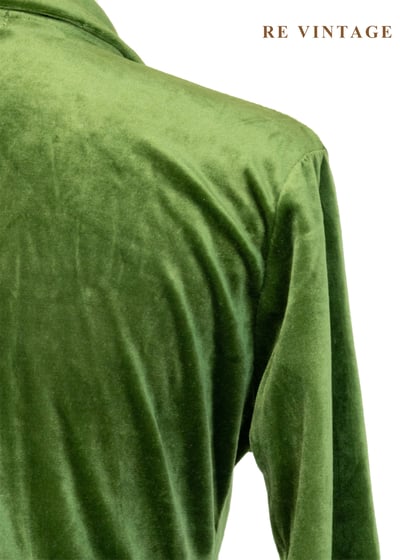 Moss Green 低調精緻玫瑰花絨布短洋裝10