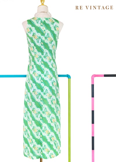 草地力的野花夢彈性長洋裝10