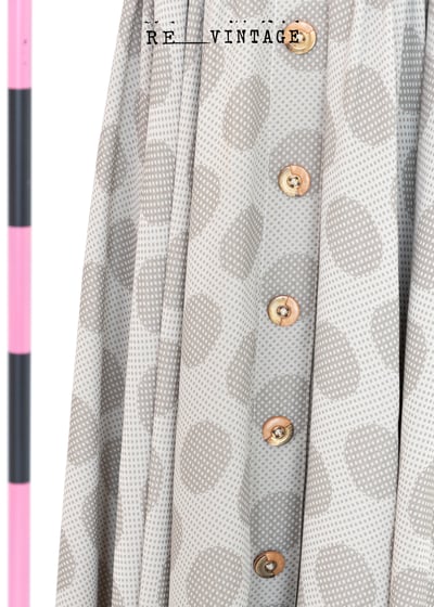 小點點大點點棕灰色長洋裝6