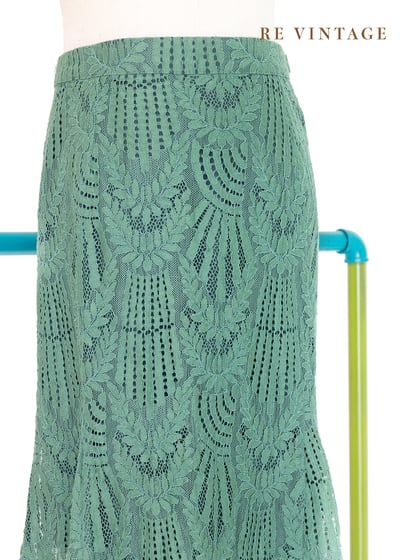 Green Grass 蕾絲中長裙（27"）3