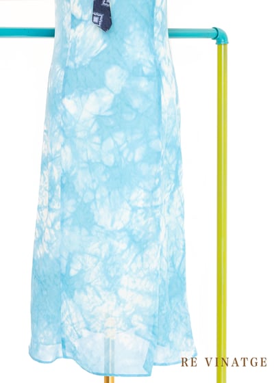 水藍の天空藍染細肩帶洋裝4