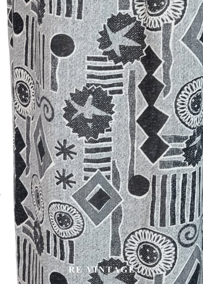 摩登時代爵士圖騰滿版印花高腰寬褲（25"）6