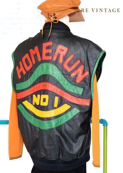 Homerun帥氣の皮革背心 （羊皮）12