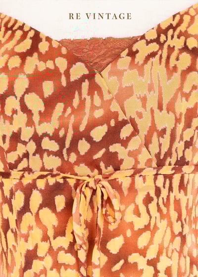 焦糖橘子豹紋來襲細肩帶長洋裝11