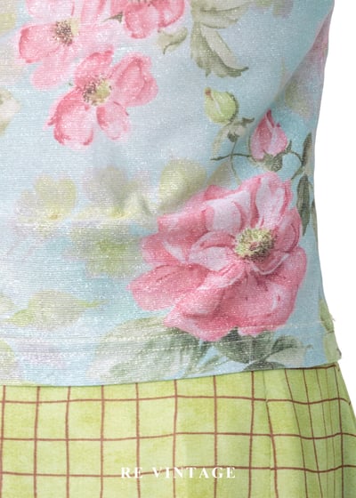 法國小鎮薄荷藍花朵背心11