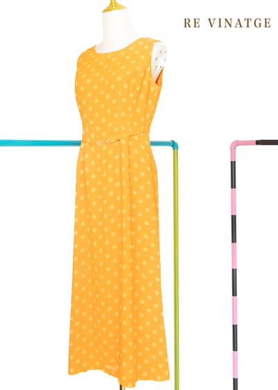 Neon Orange 點點長洋裝8