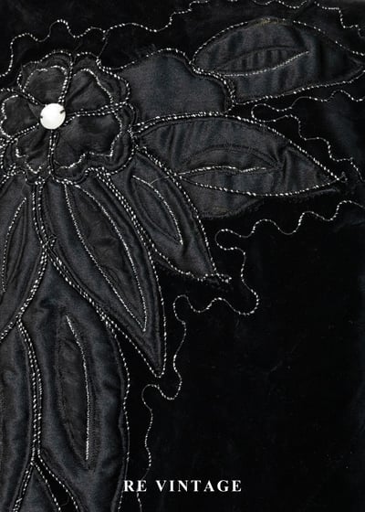 花羽輪廓黑絨深處外套19