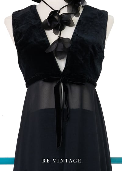 Shadow Muse 絨布與雪紡拼接罩衫3