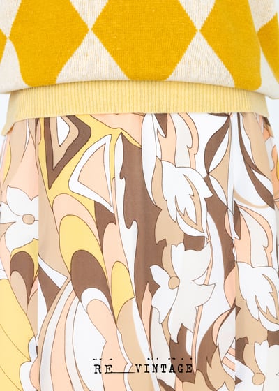 日本製 Peach Fuzz 漂亮圖騰中長裙5