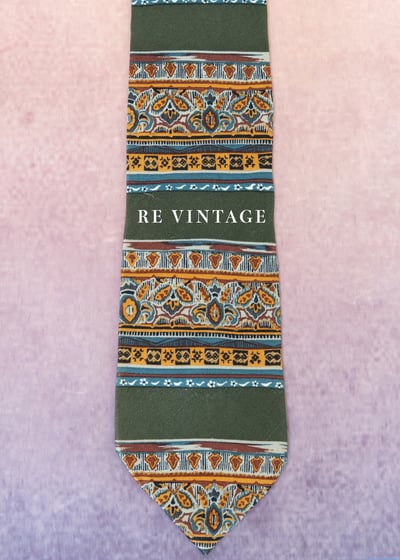 橄欖綠圖騰線條美領帶2