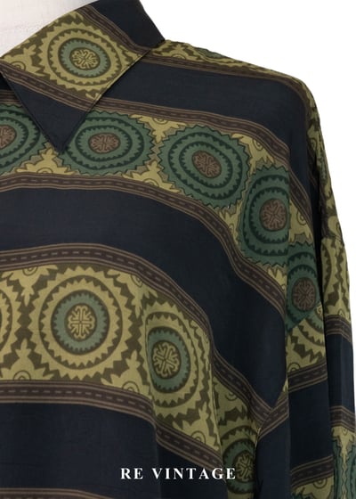 宇宙輪轉迷幻圖騰長版襯衫5