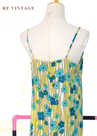 向陽藍花俏皮線條細肩帶洋裝12