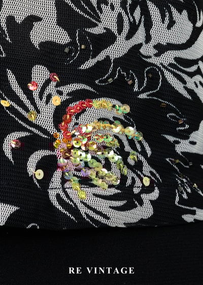 繁花餘燼 -亮片花卉透膚背心7