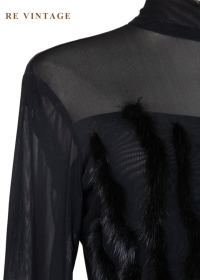 軟毛線條薄紗質地上衣5