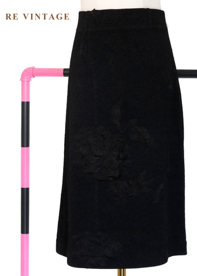 質感單品 - 皺摺之花黑短裙（26-32"）7