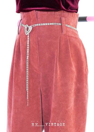 高腰暖桑椹粉哈倫褲（水蜜桃手感）3