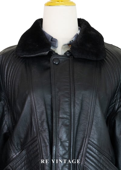 逆風黑行重工細節皮革外套3