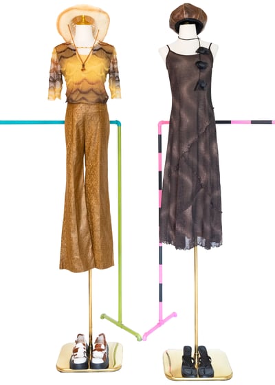 黑咖啡波紋立體拉花細肩帶長洋裝2