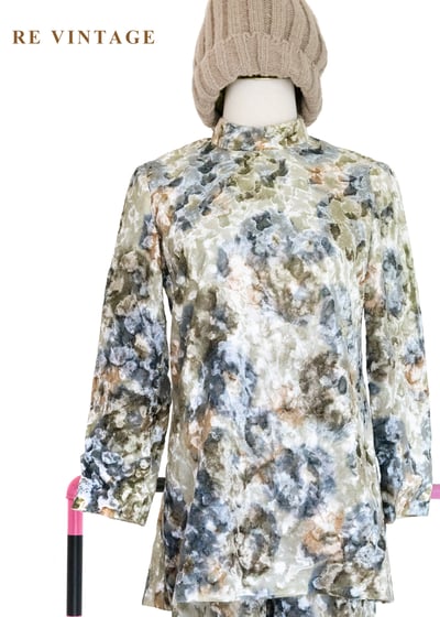 套裝上衣 - 礦石橫切面燒絨絨布上衣1