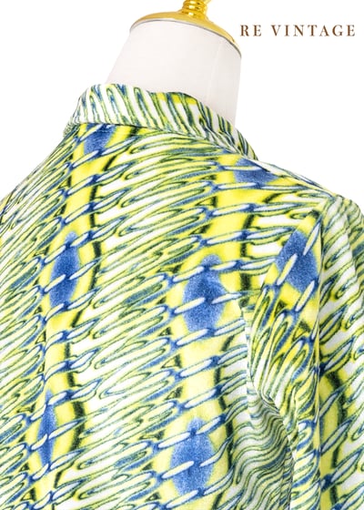 Neon Yellow and Blue 波紋絨布上衣7