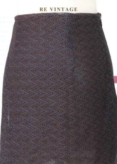 藍光煙棕色波紋倒影短裙 (25")3