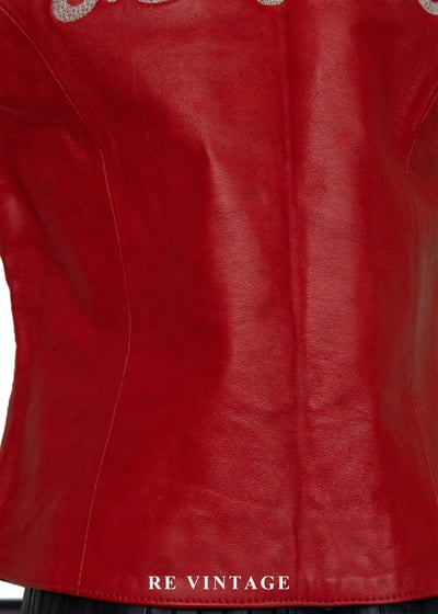 Multi Flame 火焰紅皮革背心12