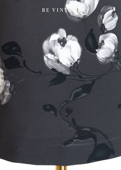 黑灰漸層水墨花短裙（28"）7