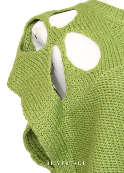 Jelly Green 四片幸運草簍空針織上衣7